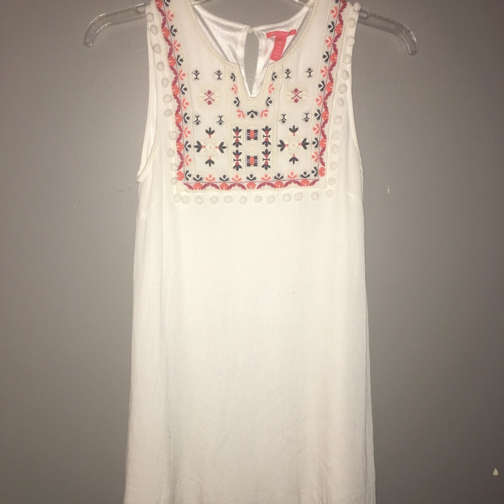 White overlay dress