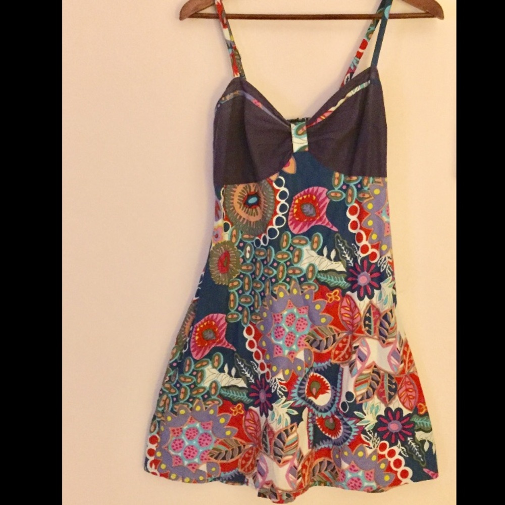 Colorful spaghetti strap dress