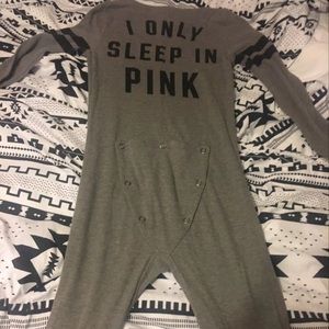 Victoria secret pink pajama onesie