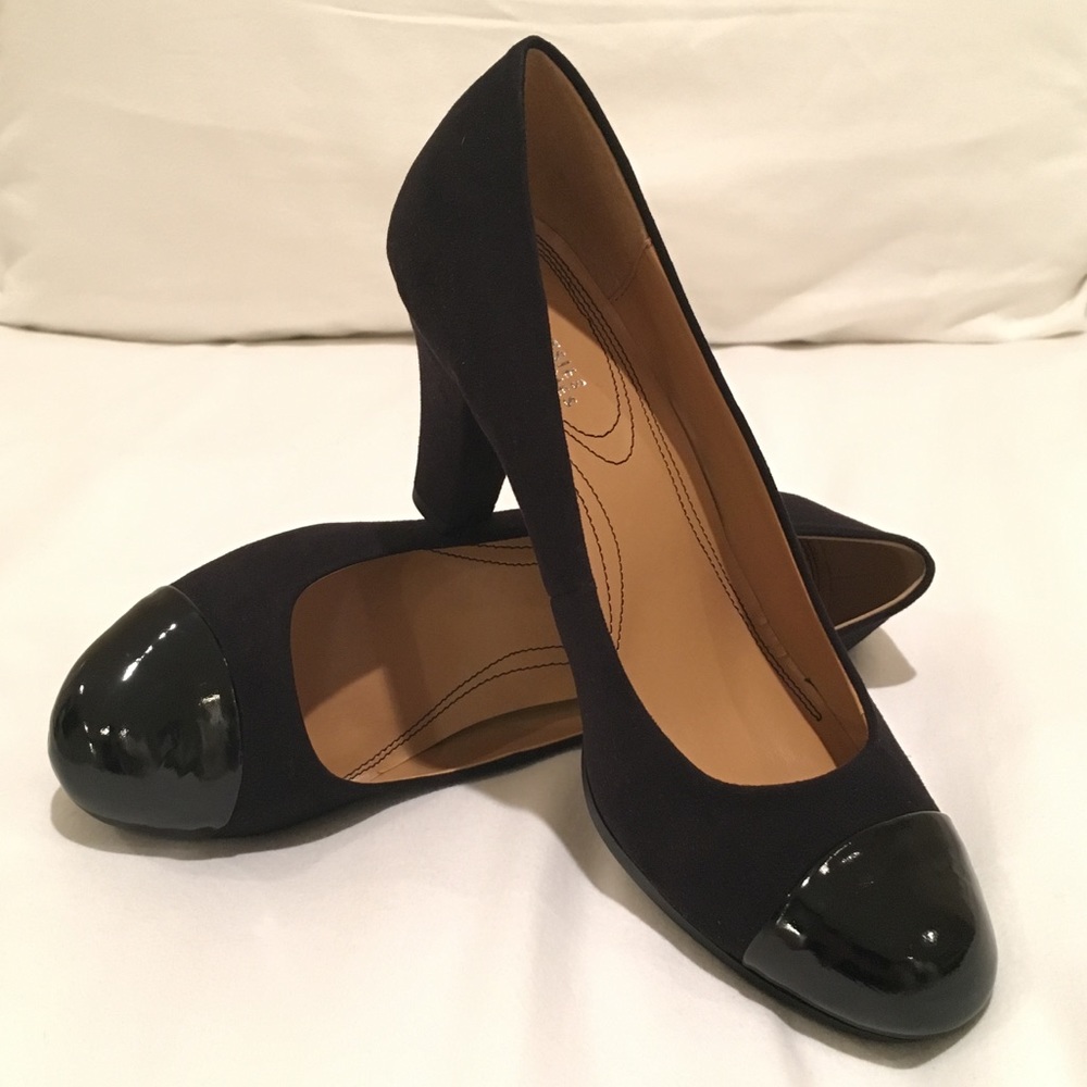 Mootsie Tootsie Black Patent Cap Toe Heel Size 8