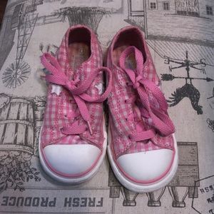 Pink Gingham Converse Toddler Shoes