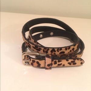 Skinny Leopard Belt