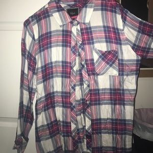 Rails button down flannel