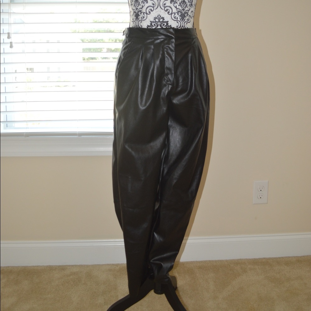 Faux leather pant