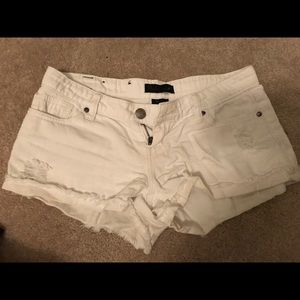 White jean shorts, size 1
