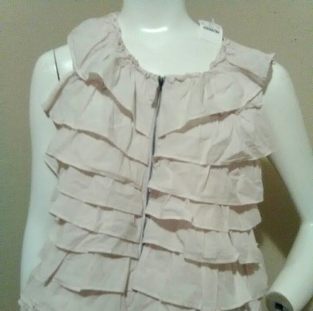 J crew ruffled vest