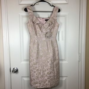 NWT Tahari pink cream floral sleeveless dress 2