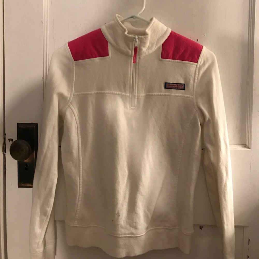 Vineyard Vines white and pink shep shirt XXS