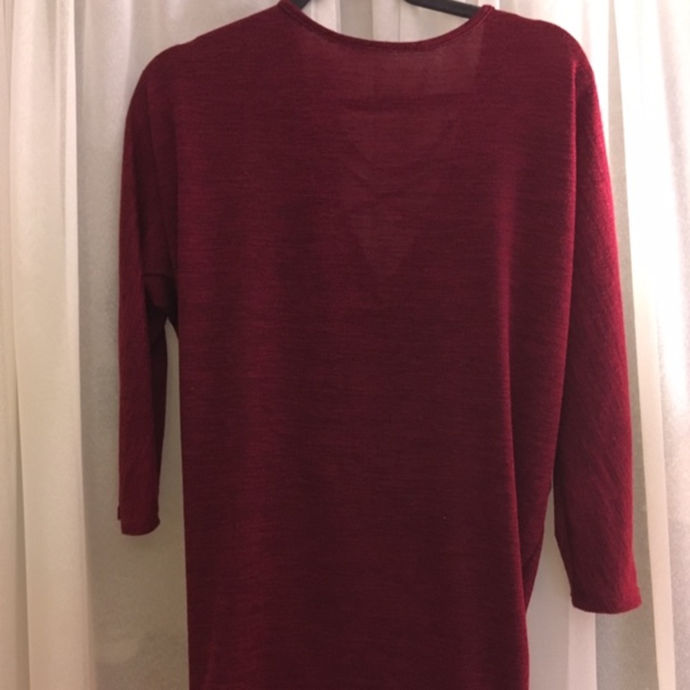 Francesca's Red Long Sleeve Dress
