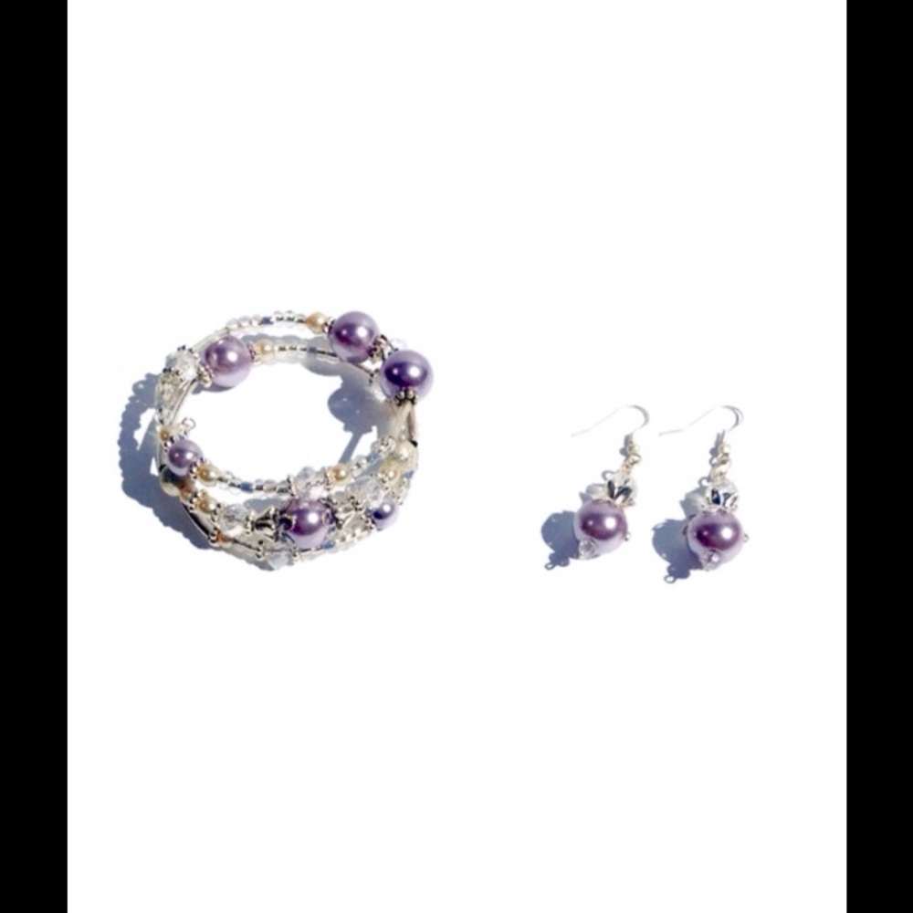 Pearl Bracelet and Earring Set
