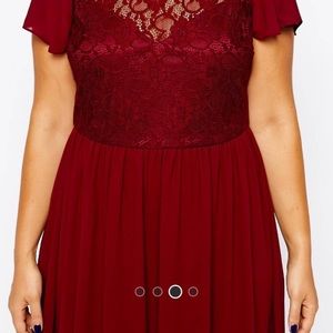 ASOS Curve Skater Dress with lace