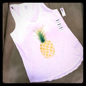 Pineapple  Tank -- NEVER WORN