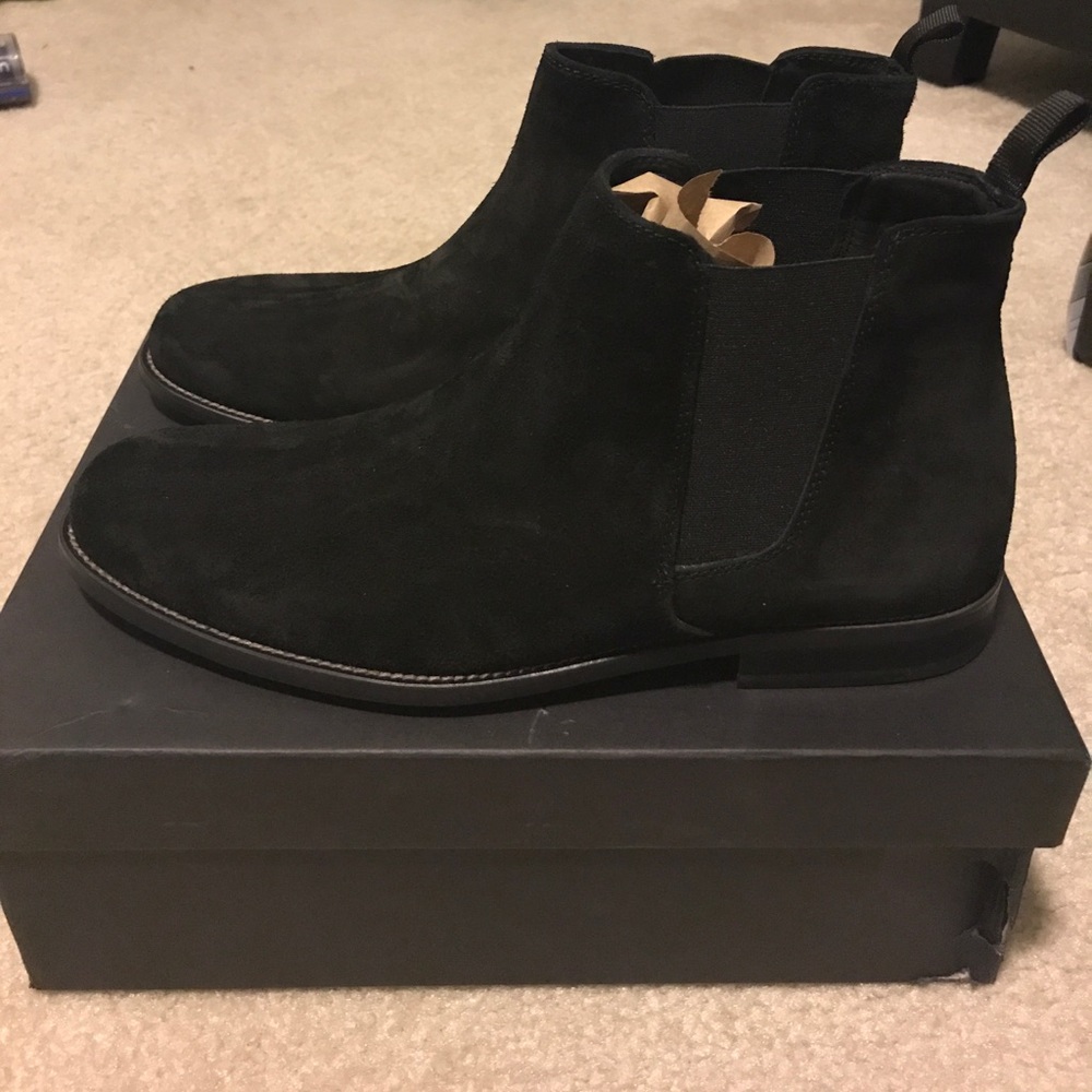 ORO Los Angeles Suede Chelsea Boots in Black