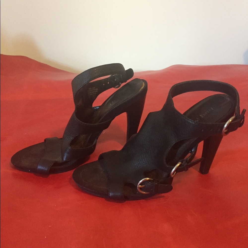 NINE WEST Heel Leather "boot" Sandals 6.5 | 7