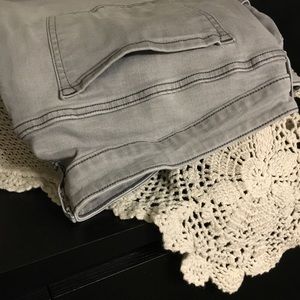 Old Navy Rockstar Light Grey Mid-Rise Skinny Jeans