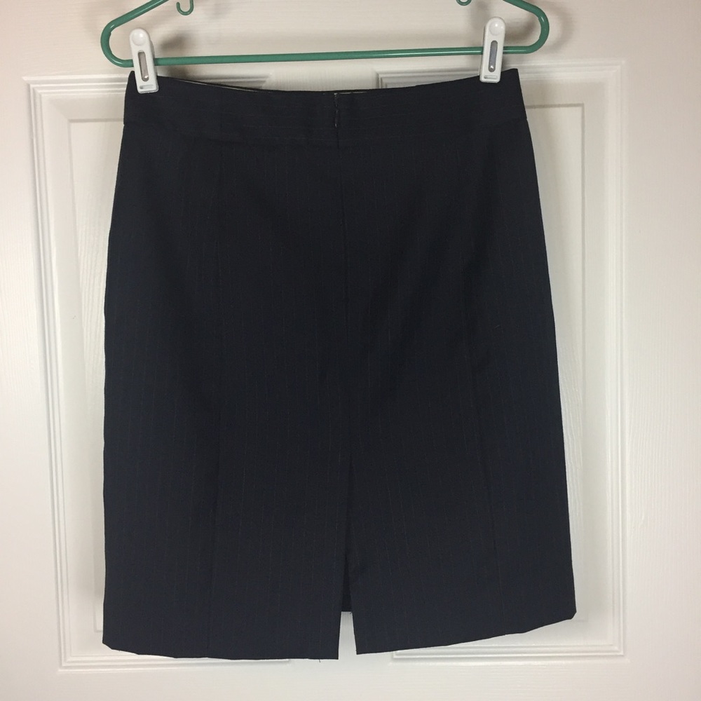 J. Crew navy wool pinstripe skirt 6 petite