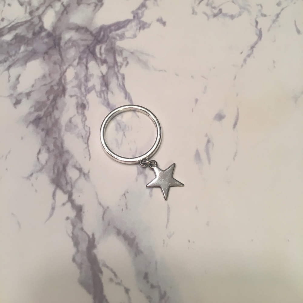 James Avery star dangle ring