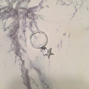James Avery star dangle ring