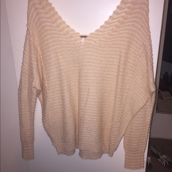 Free People pink and cream sweater - Picture 1 of 2