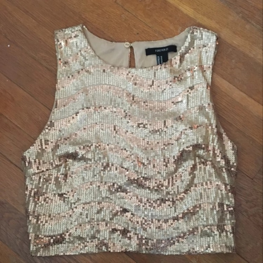 Sequin Crop Top