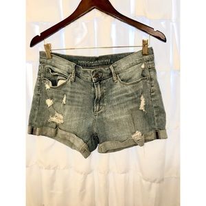 Distressed Articles of Society Denim Shorts