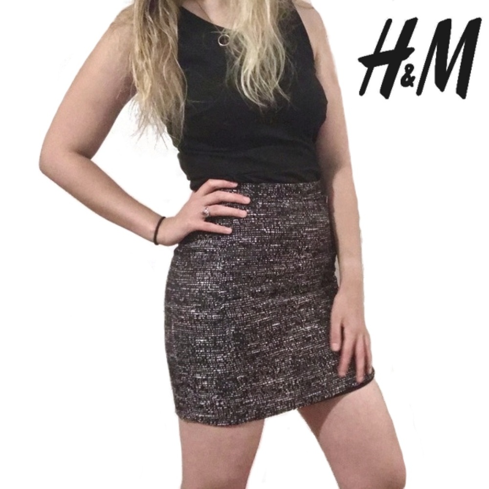 H&M tweed Style Mini Skirt