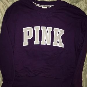 VS Pink - purple crewneck sweatshirt- large