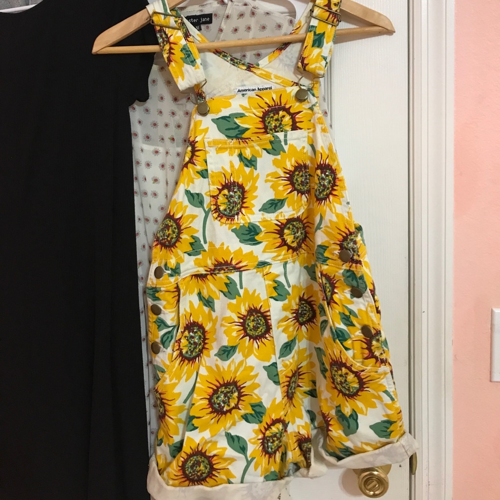 American Apparel Sunflower Overalls