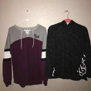 PINK hoodie and pullover top