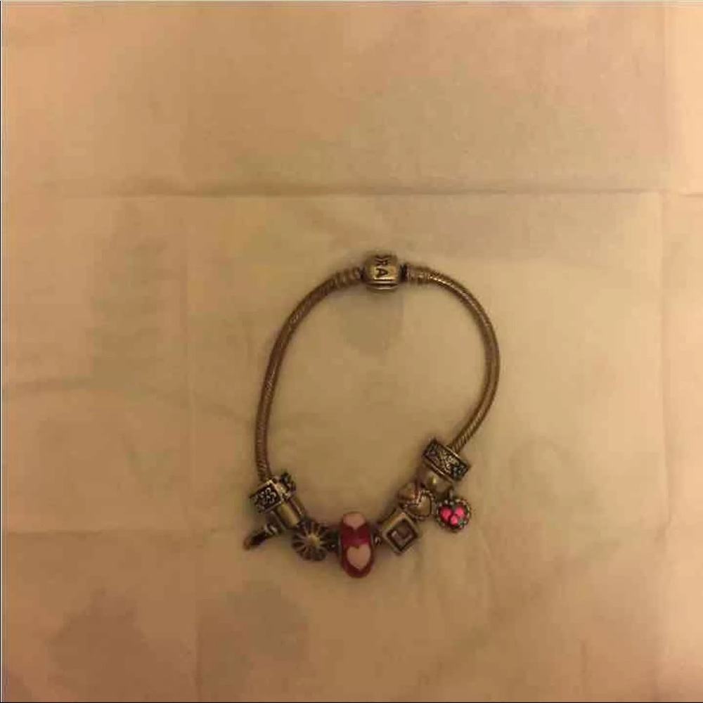 Pandora bracelet with charms