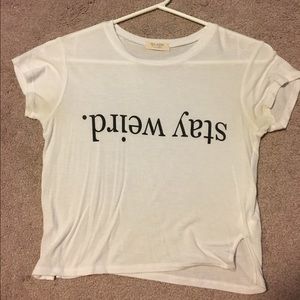 stay weird Brandy Melville crop top