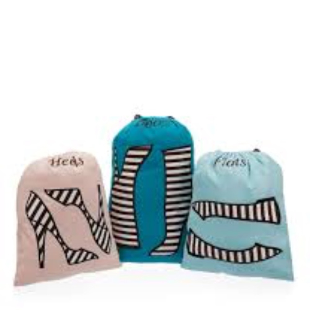 Henri bendel shoe bags for travel 3 piece set
