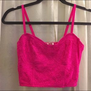 Pink Crop Top Corset