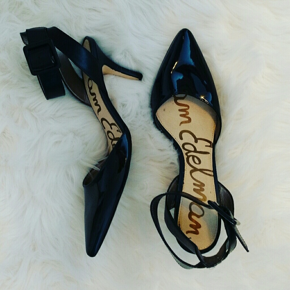 Sam Edelman Black Patent 3" Heels