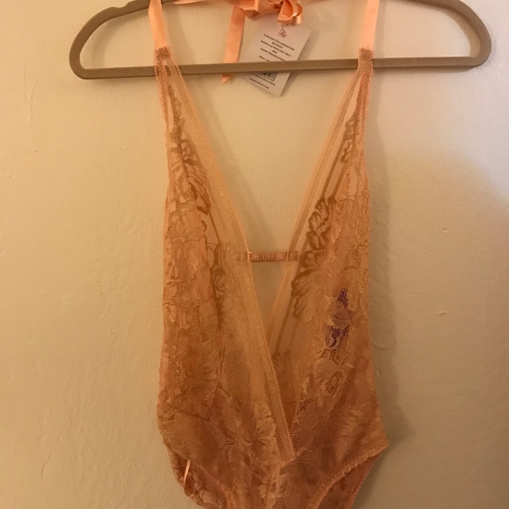 leotard lingerie rose gold