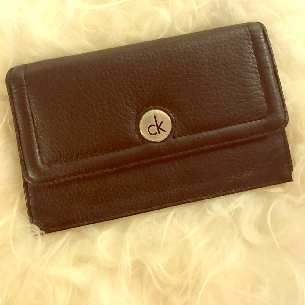 calvin klein wallet black leather wallet