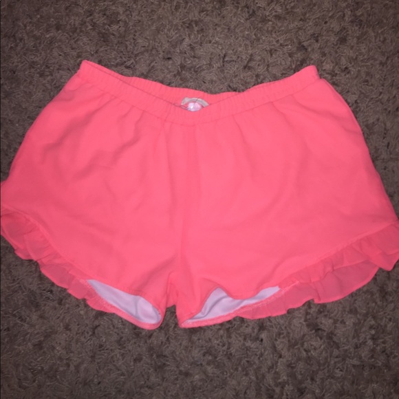 Neon Pink Frilly Shorts💕 - Picture 1 of 3