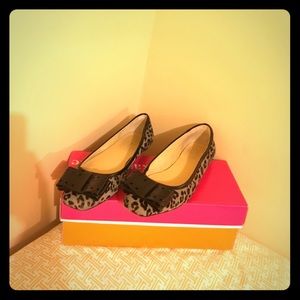 Kate Spade Gray Leopard Haircalf Flats