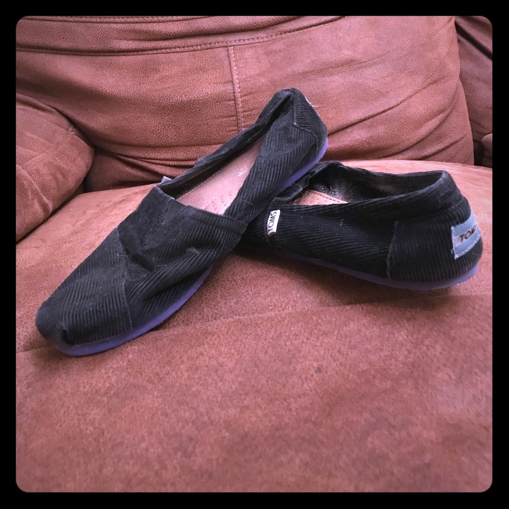 Toms Women's Sz 8 Purple/Black Corduroy