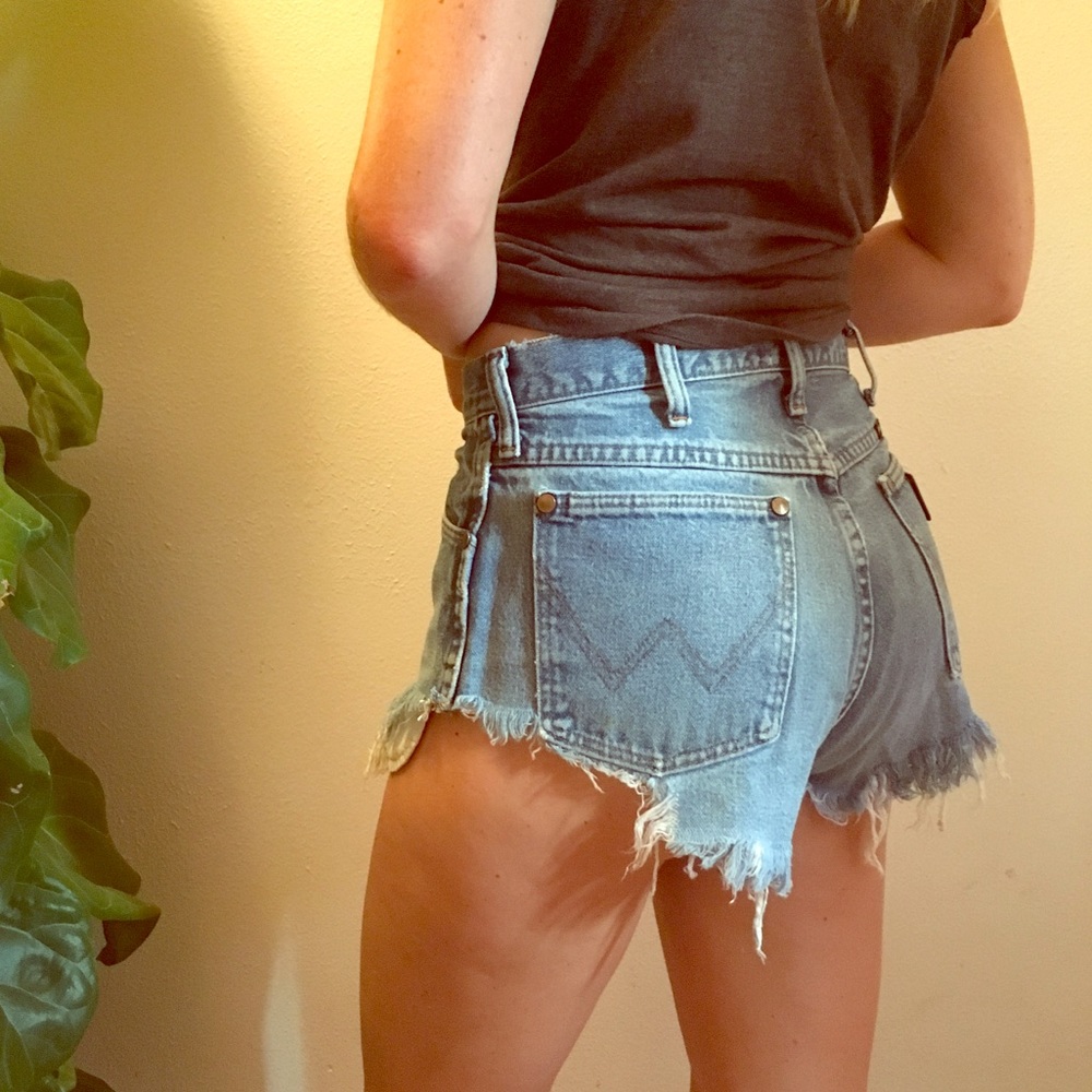 Wrangler cut offs by urban out fitters
