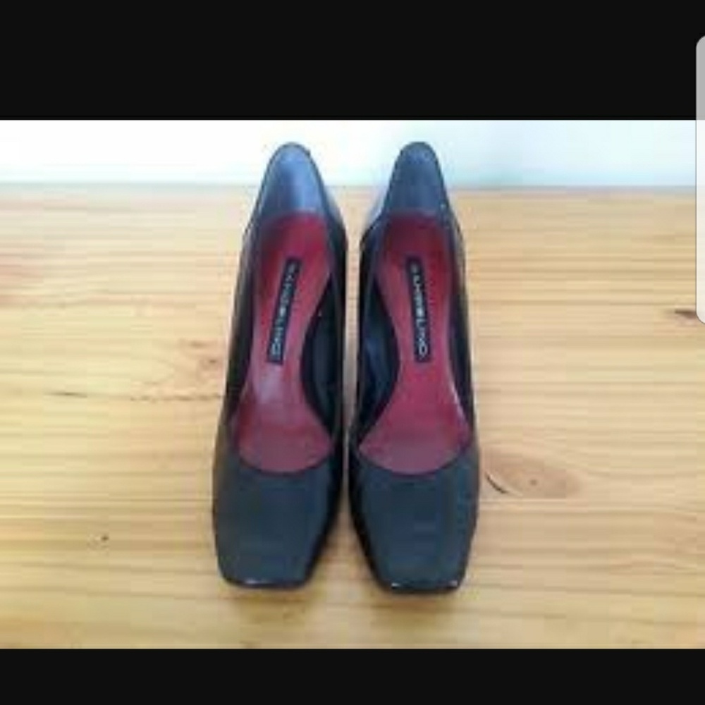 Bandolino Bodeva Black Leather Wedge 8.5M