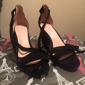Madden Girl Black Suede Heels