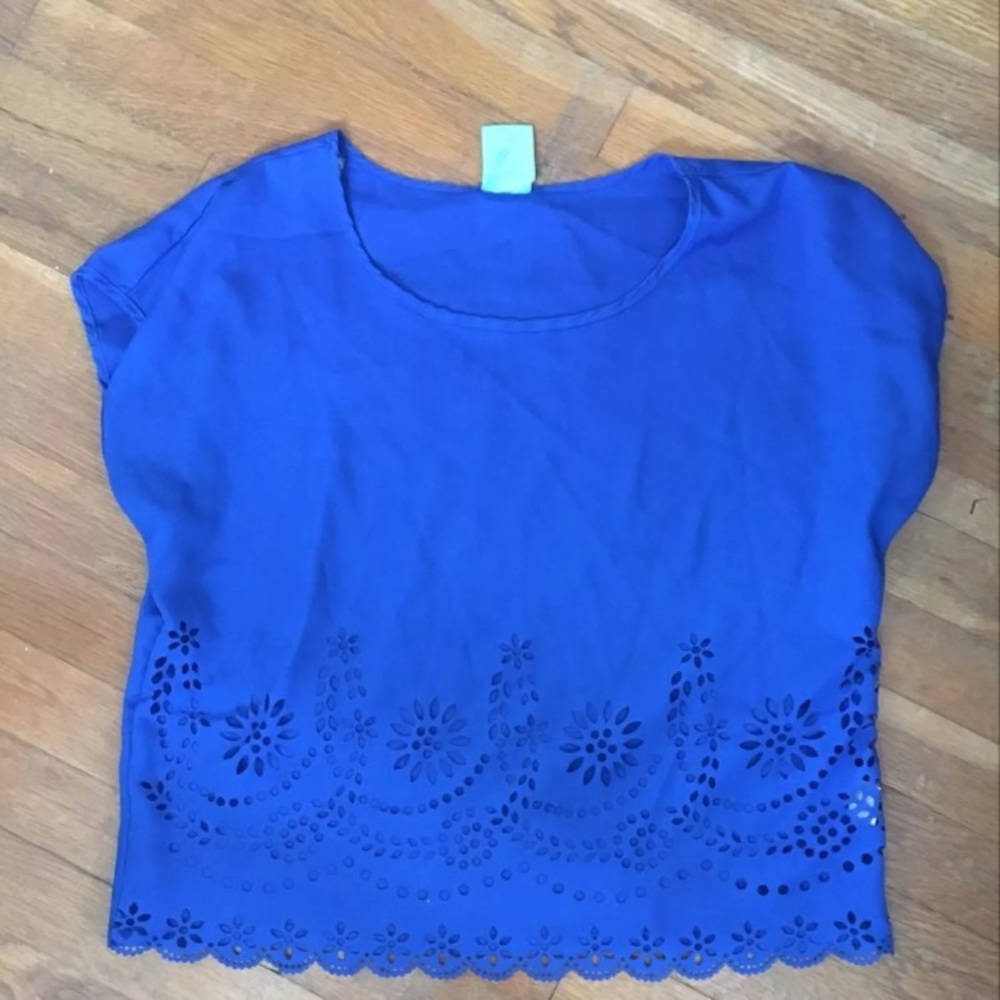 Blue floral shirt