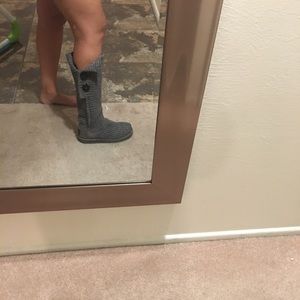 UGG sweater boots gray