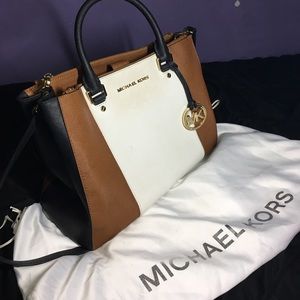 Michael Kors Camel Black White every day bag