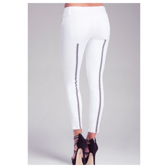 bebe Denim - Bebe Back Embroidered Skinny Jeans