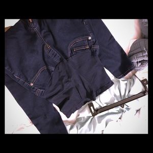 Dark wash skinny maternity