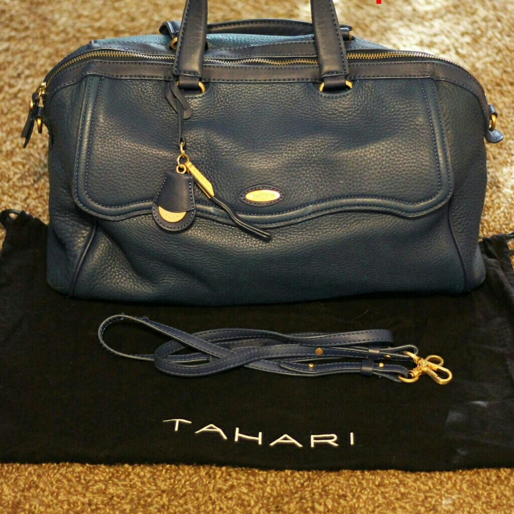 Navy blue large tahari bag
