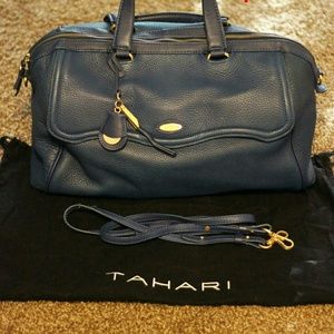 Navy blue large tahari bag