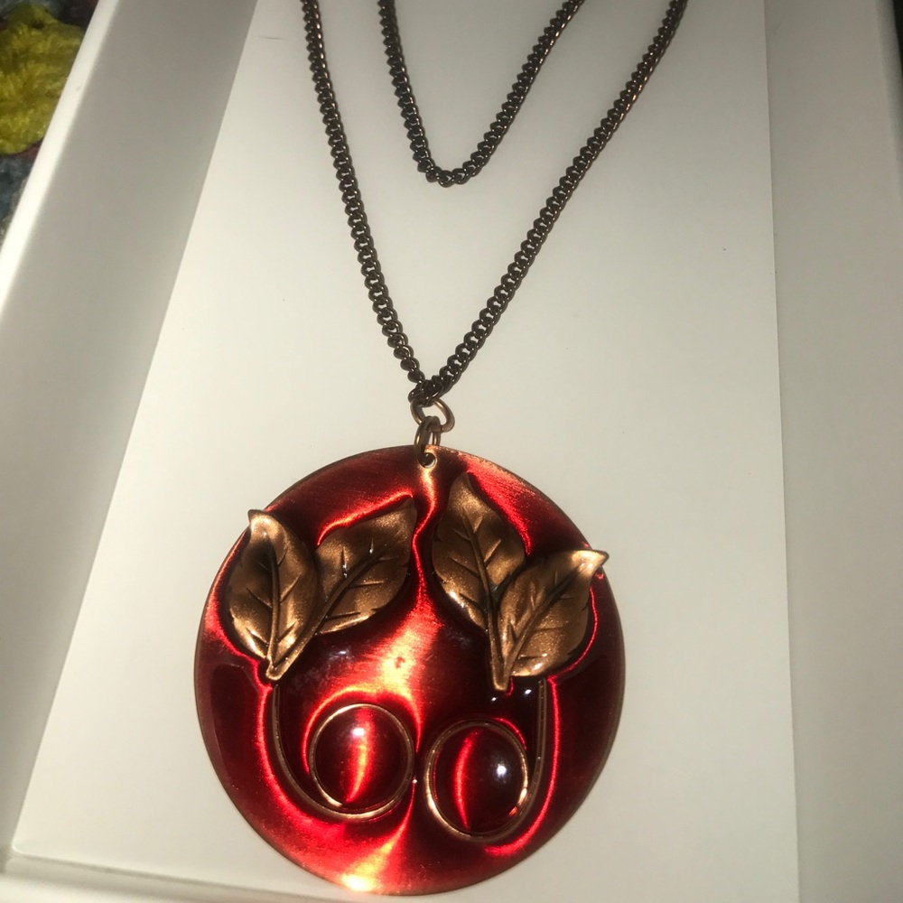 Bronze Leaf Pendant Necklace